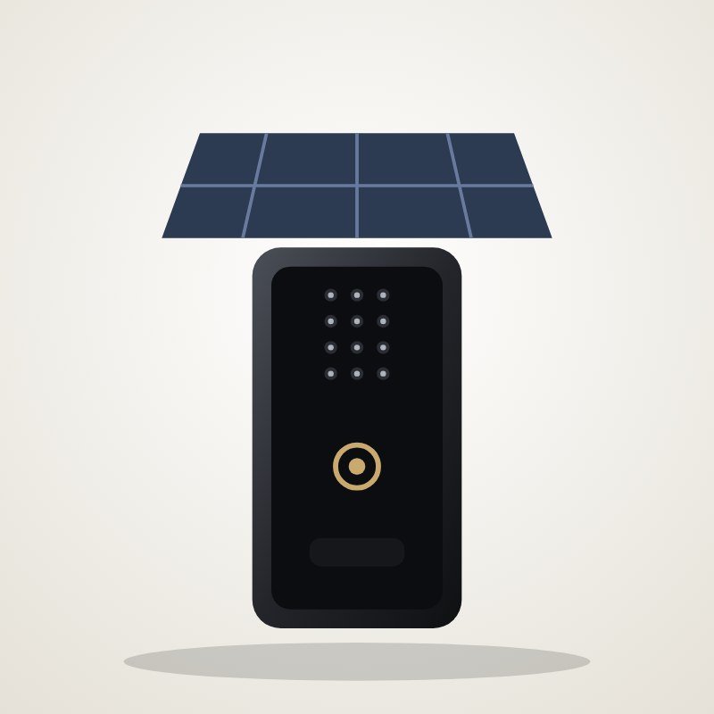 Solar Gate Lock